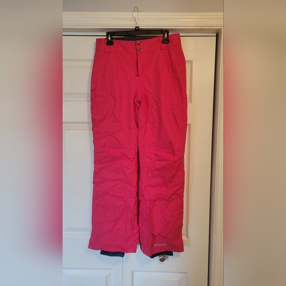 Columbia Women's Bright Pink Snow Pants Ski And Snowboard